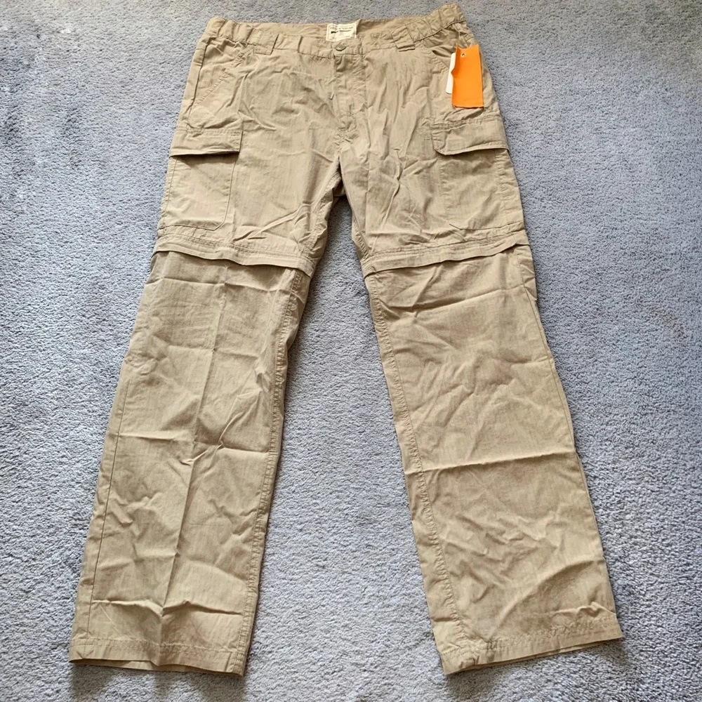 🆕 Field & Stream Khaki Cargo Hiking Pants, 34x32 - Picture 2 of 7